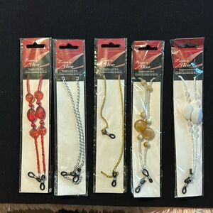 Fashion in View Eyeglasses cord, six (6) pack New in Package